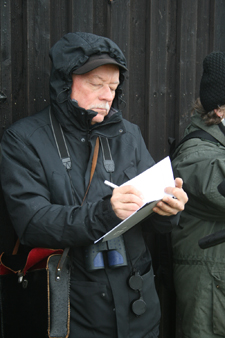 Stig anteckande flitigt. Foto: Mats Olsson